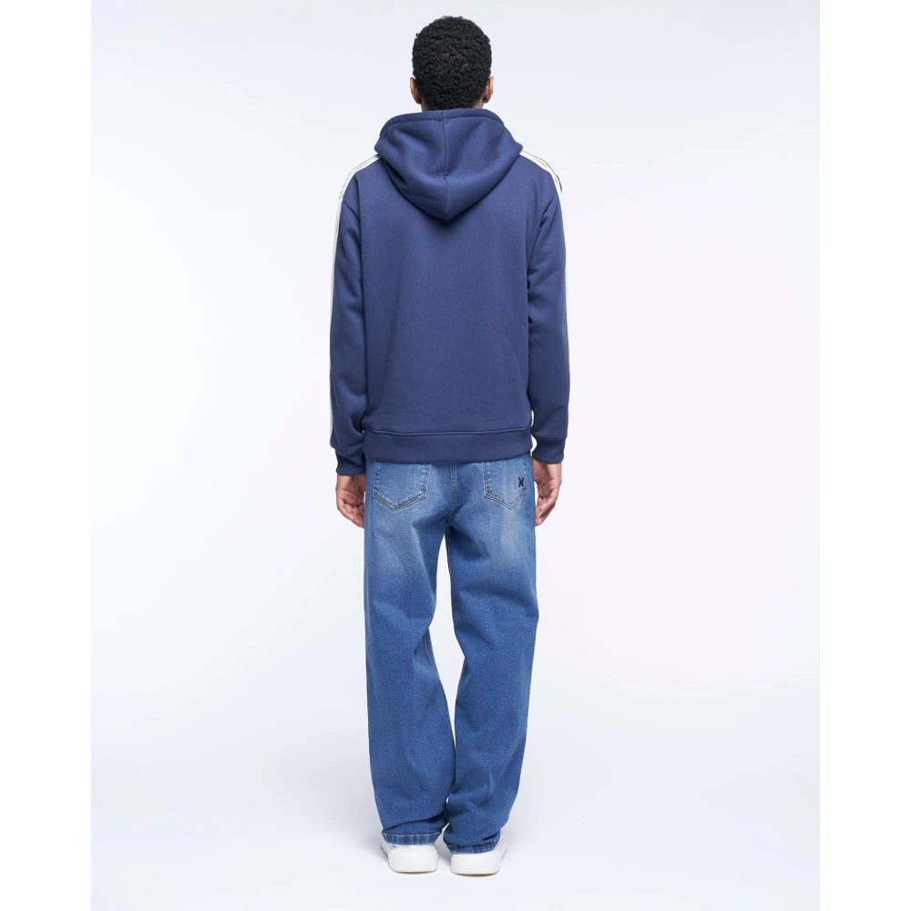 John Richmond Hoodie met trekkoord Blue Heren