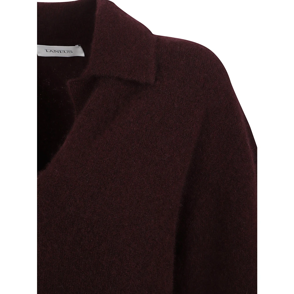 Laneus Kasjmier Zijde Mix Bordeaux T-shirts Polos Red Dames
