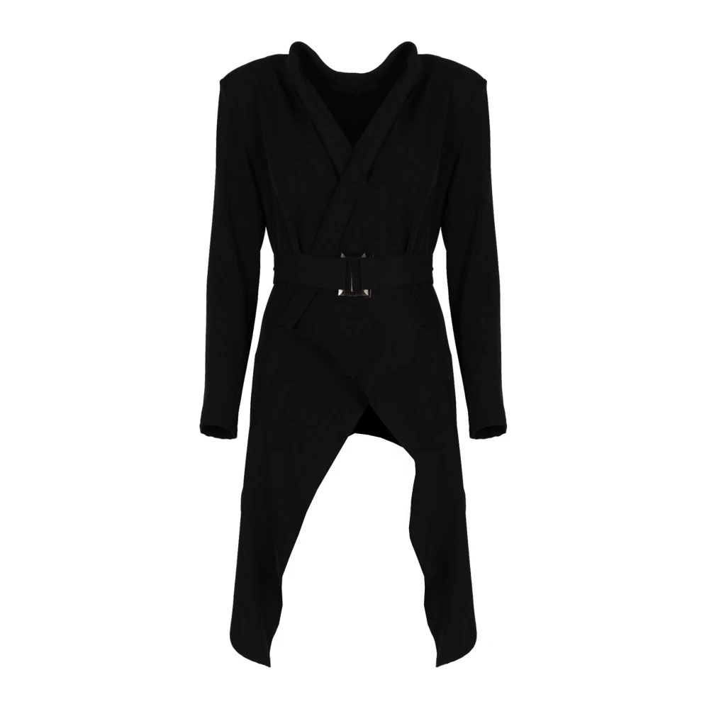 La Haine Inside Us Asymmetrische Blazer met Schoudervullingen Black Dames