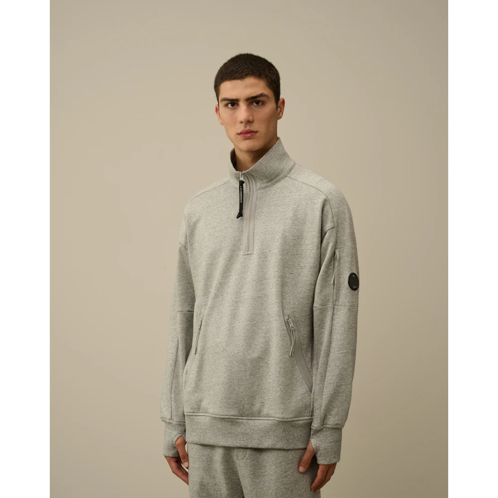 C.P. Company Grijze Half-Zip Sweatshirt Gray Heren