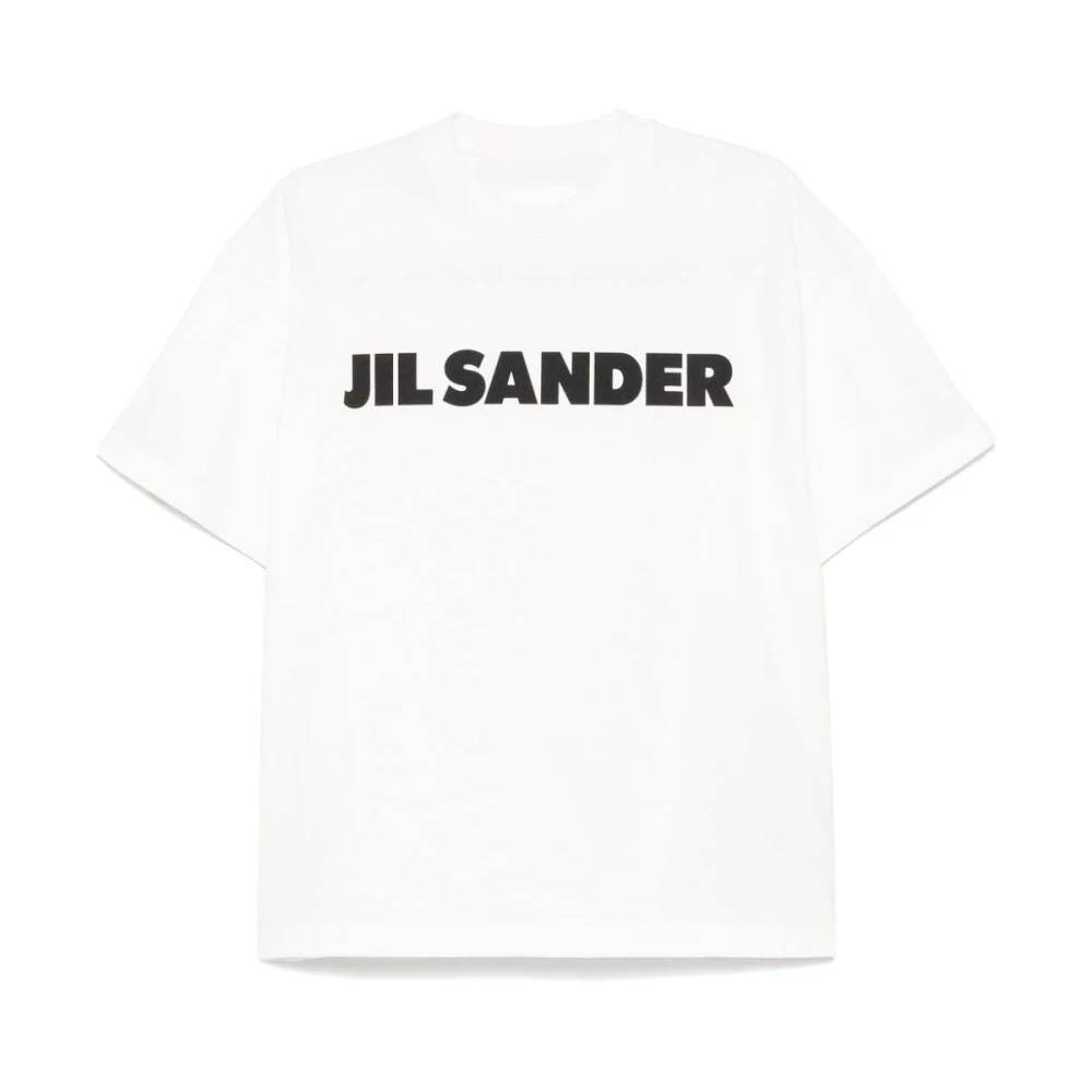 Jil Sander Women's White T-Shirts, M, Logo T-Shirt