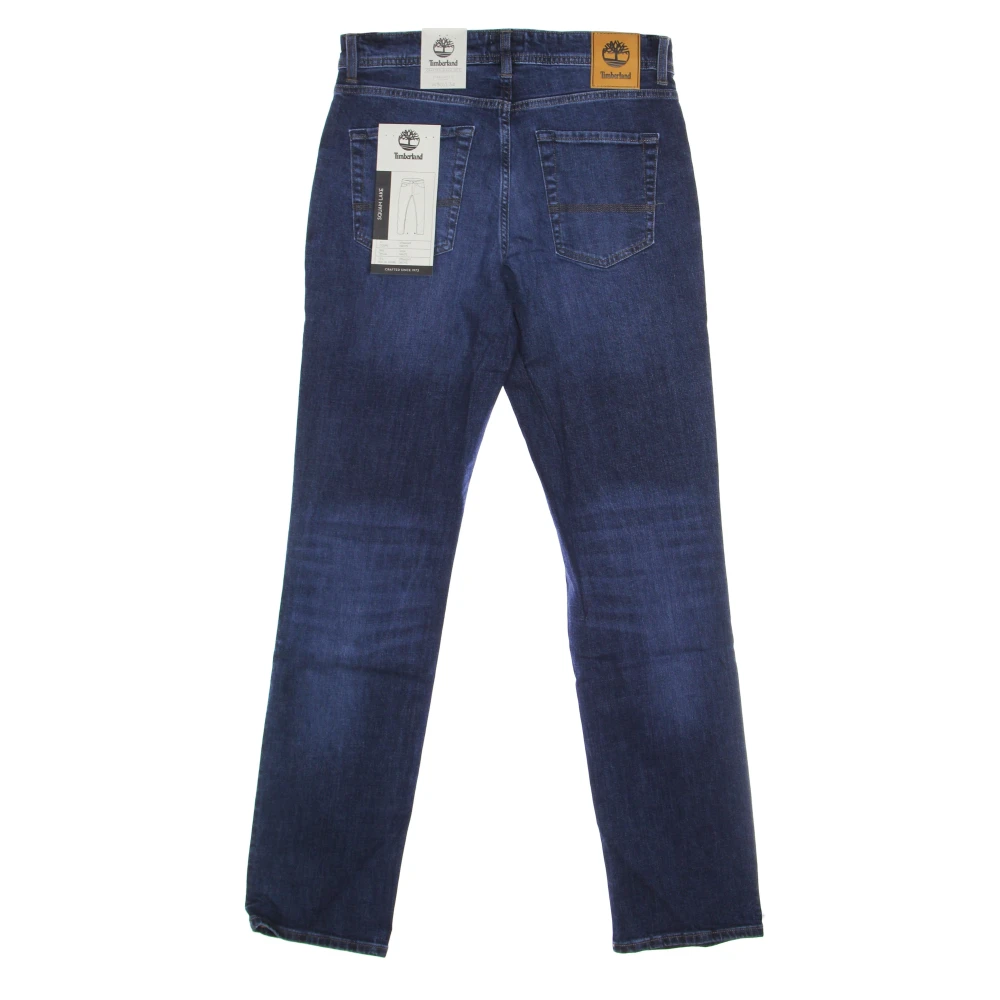 Timberland Indigo Denim Jeans Hoge Taille Regular Fit Blue Heren