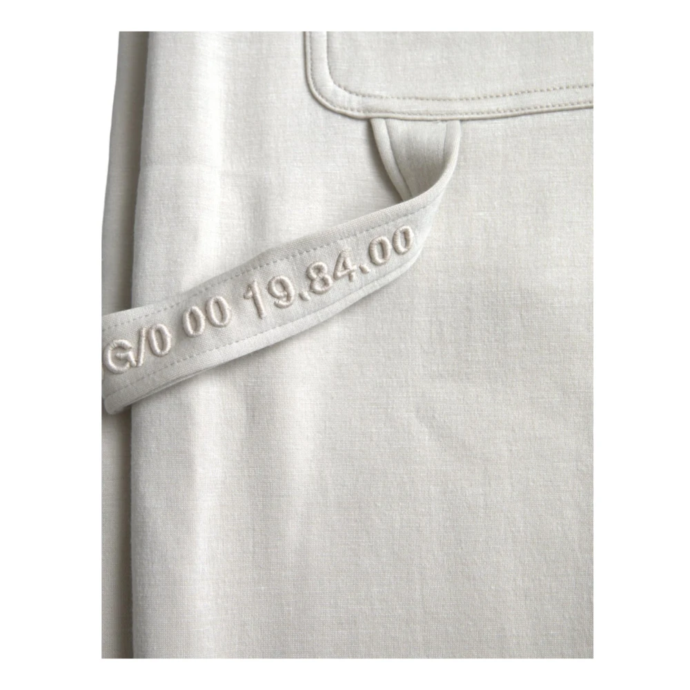 Dolce & Gabbana Off-White Cargo Jogger Sweatpants White Heren
