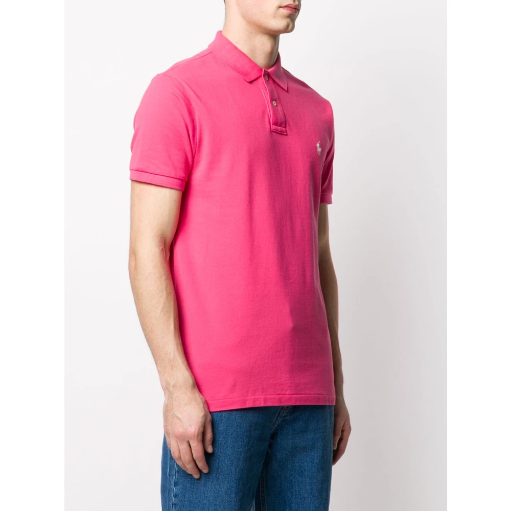 Polo Ralph Lauren Roze Geborduurd Logo Poloshirt Pink Heren