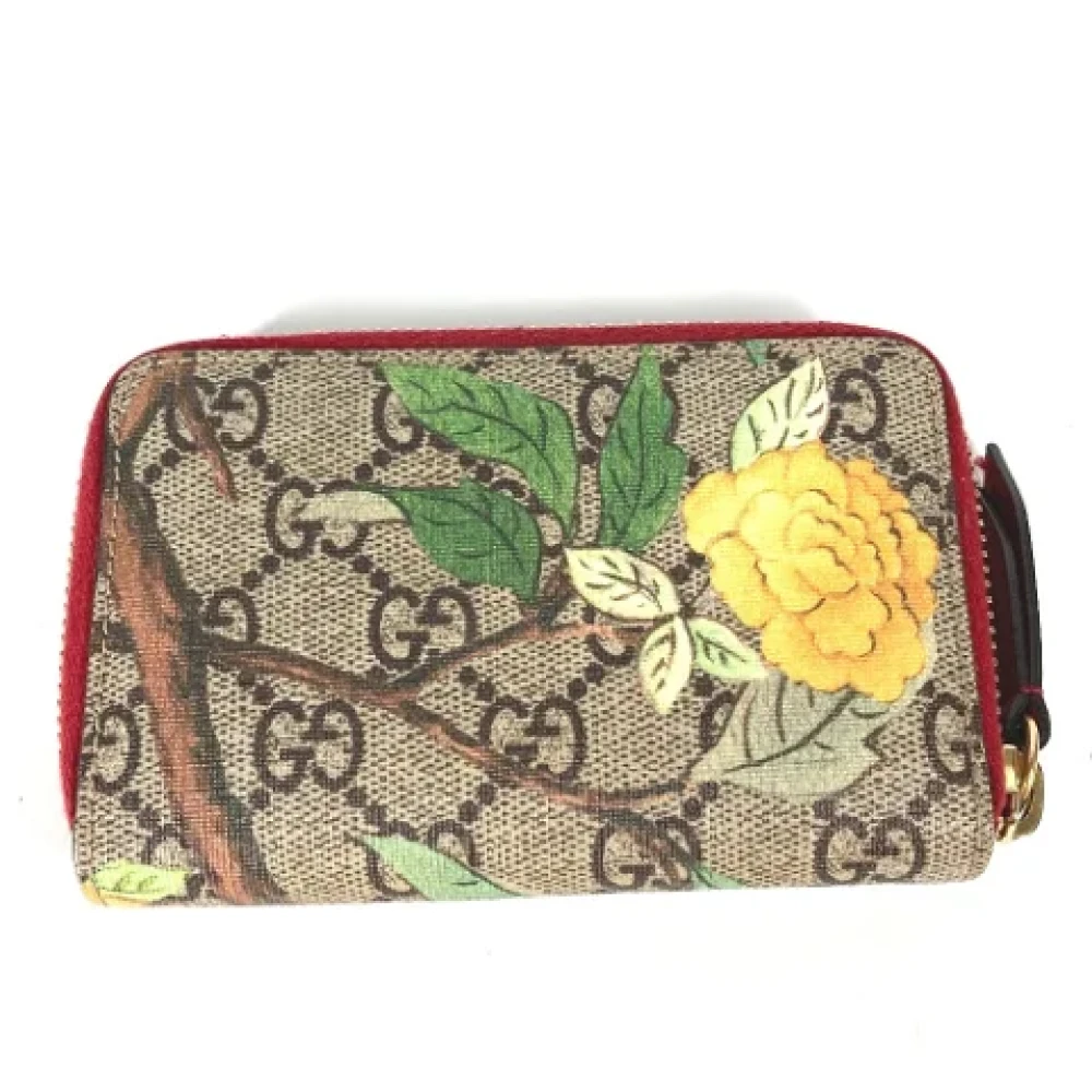 Gucci Vintage Pre-owned Canvas wallets Beige Dames