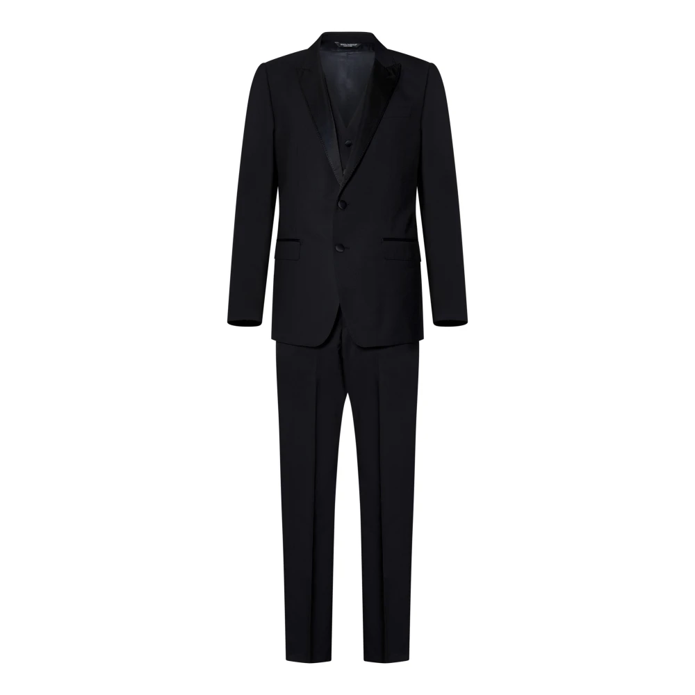 Dolce & Gabbana Men's Blue Single Breasted Suits, 3XL, Single-Breasted Martini-Fit Tuxedo Suit
