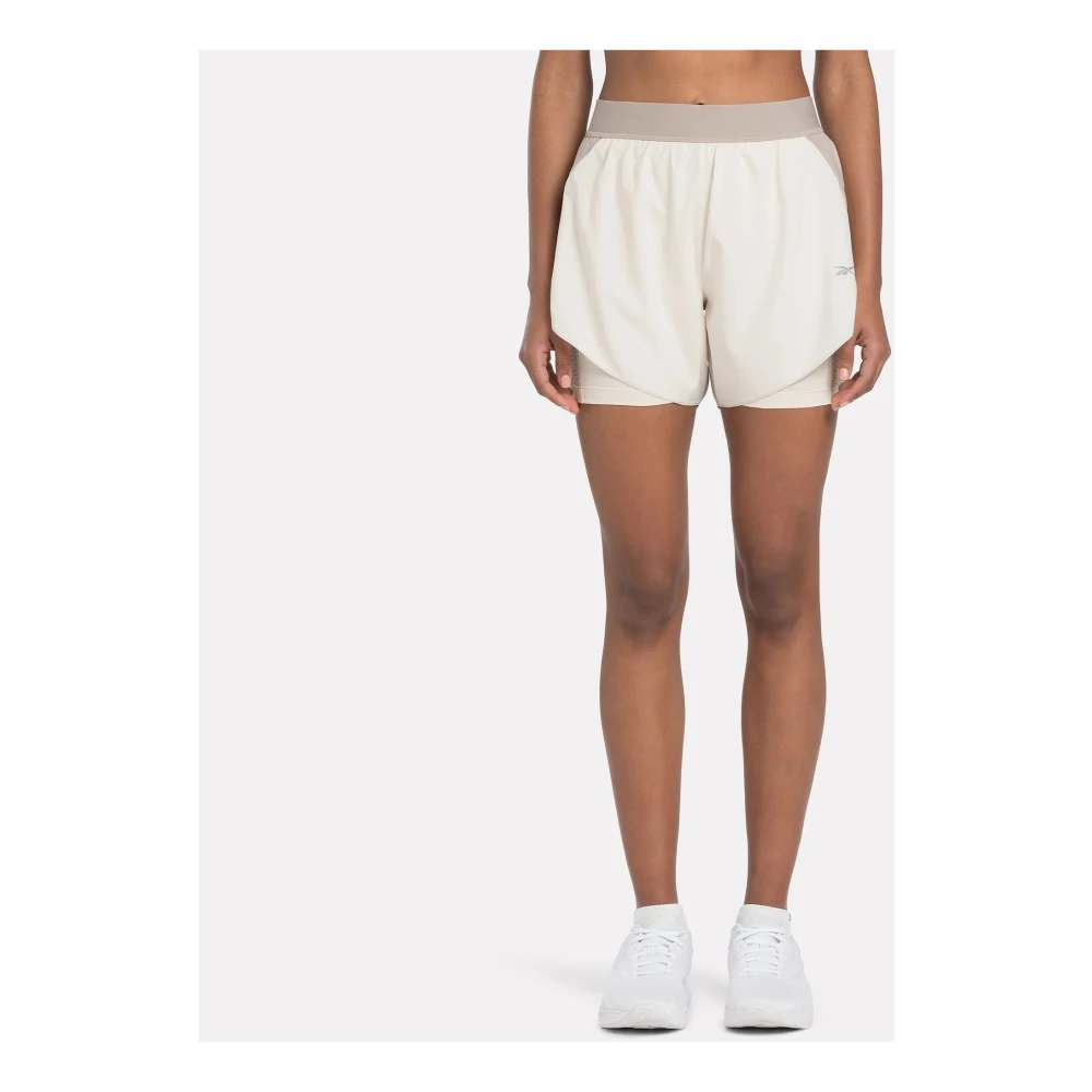 Reebok 2-in-1 hardloopshorts White Dames