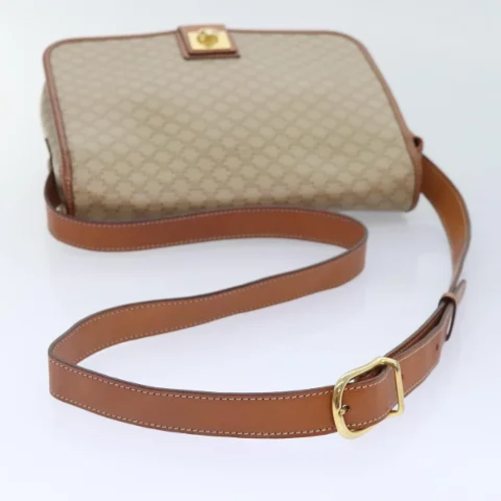Celine Vintage Pre-owned Canvas shoulder-bags Beige Dames