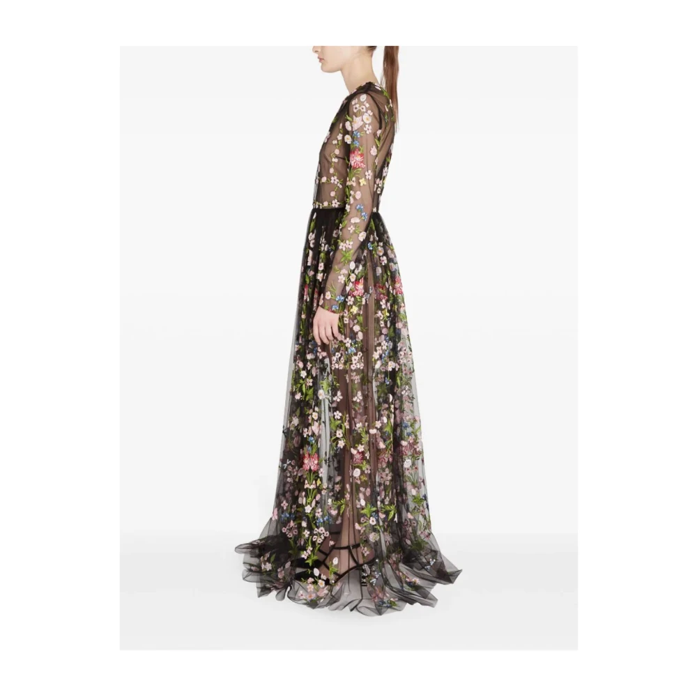 Giambattista Valli Zwart Multi Jurk Lengte 120 cm Multicolor Dames