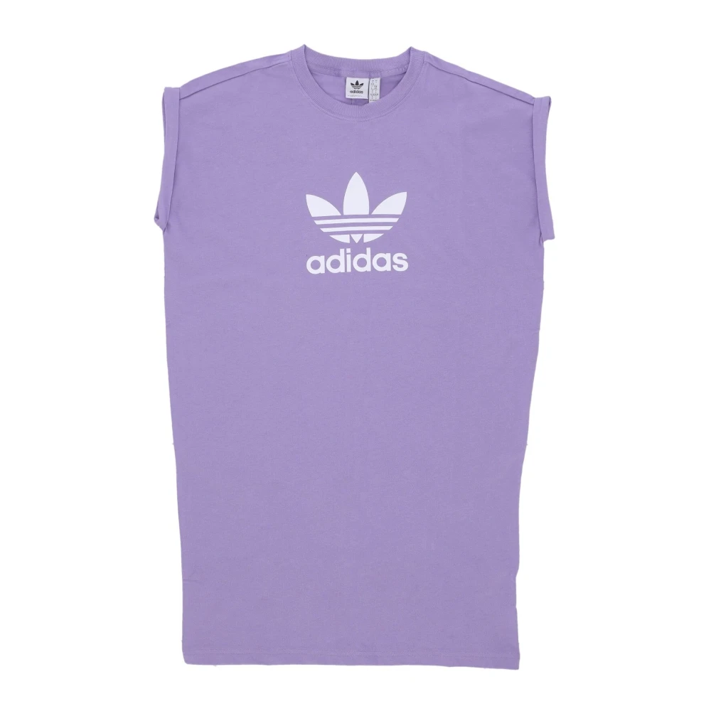 Adidas Trefoil Logo Tee Klänning Lila Purple, Dam