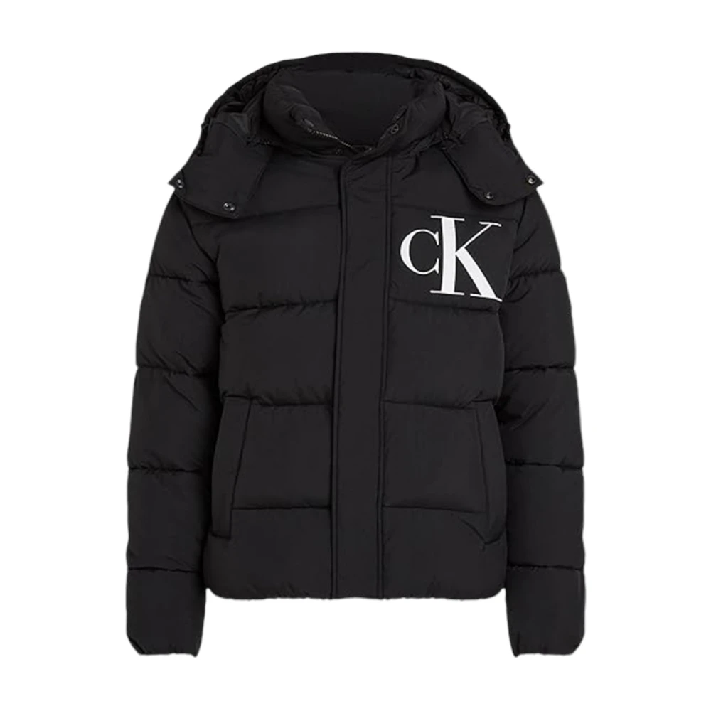 Calvin Klein Stijlvolle Jas voor Mannen Black Heren