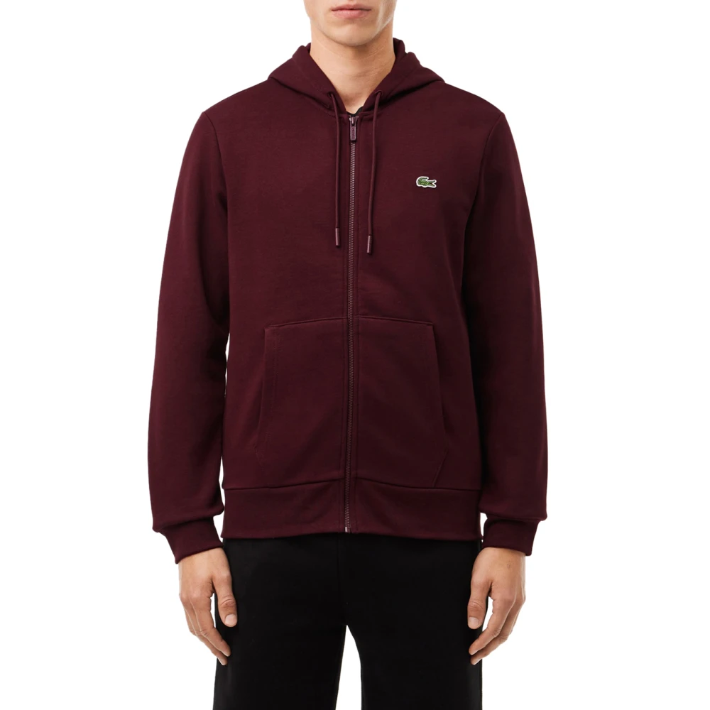 Lacoste Basic Zip Hoodie Sweaters Red Heren