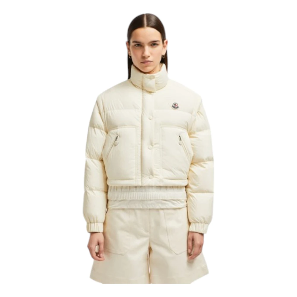 Moncler Omkeerbare Pufferjas Offwhite Beige Dames