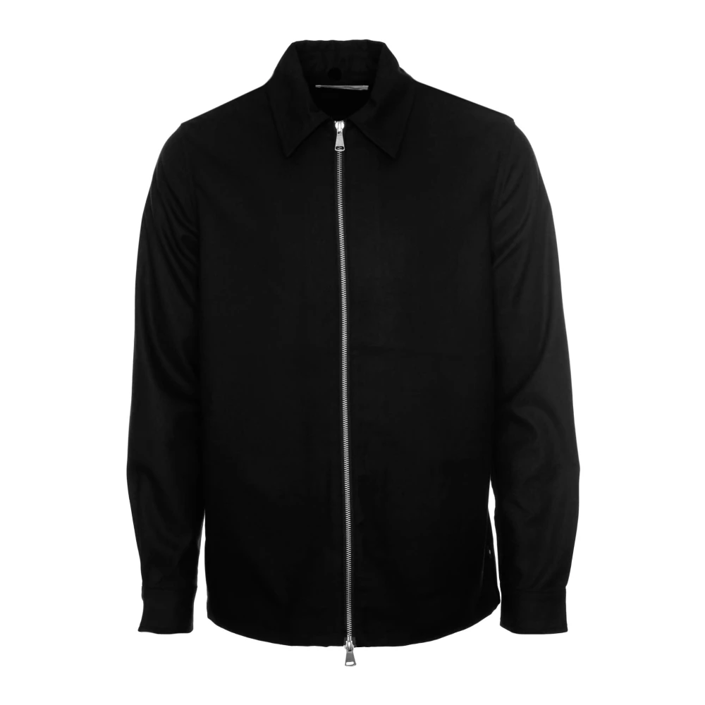 Samsøe Zip Shirt Jas met Kraag Black Heren