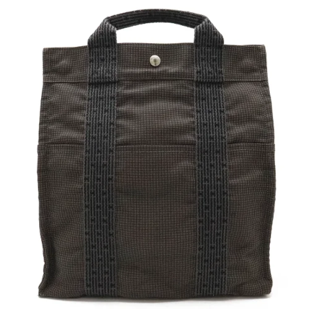 Hermès Vintage Pre-owned Canvas backpacks Gray Dames