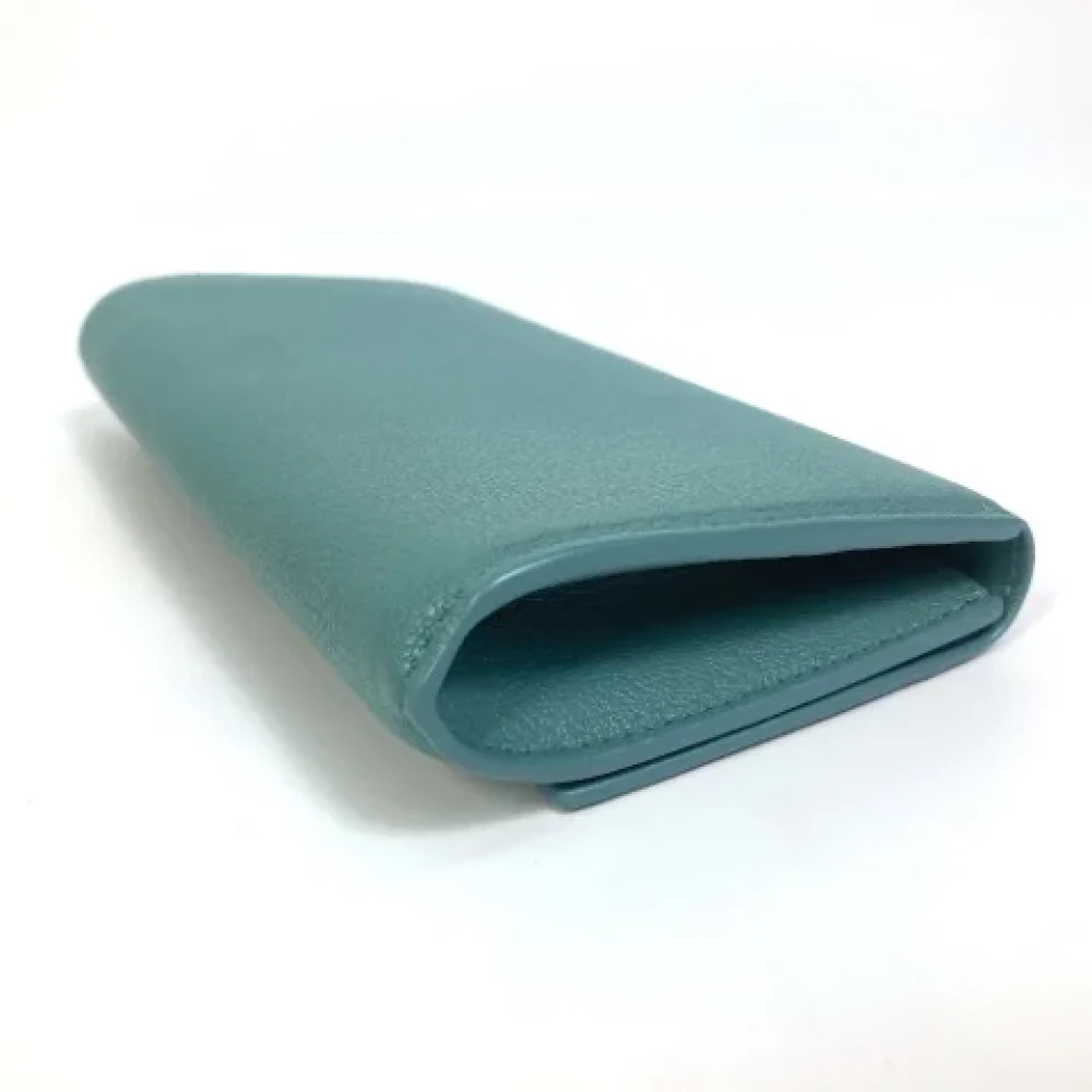 Bottega Veneta Vintage Pre-owned Leather wallets Blue Dames
