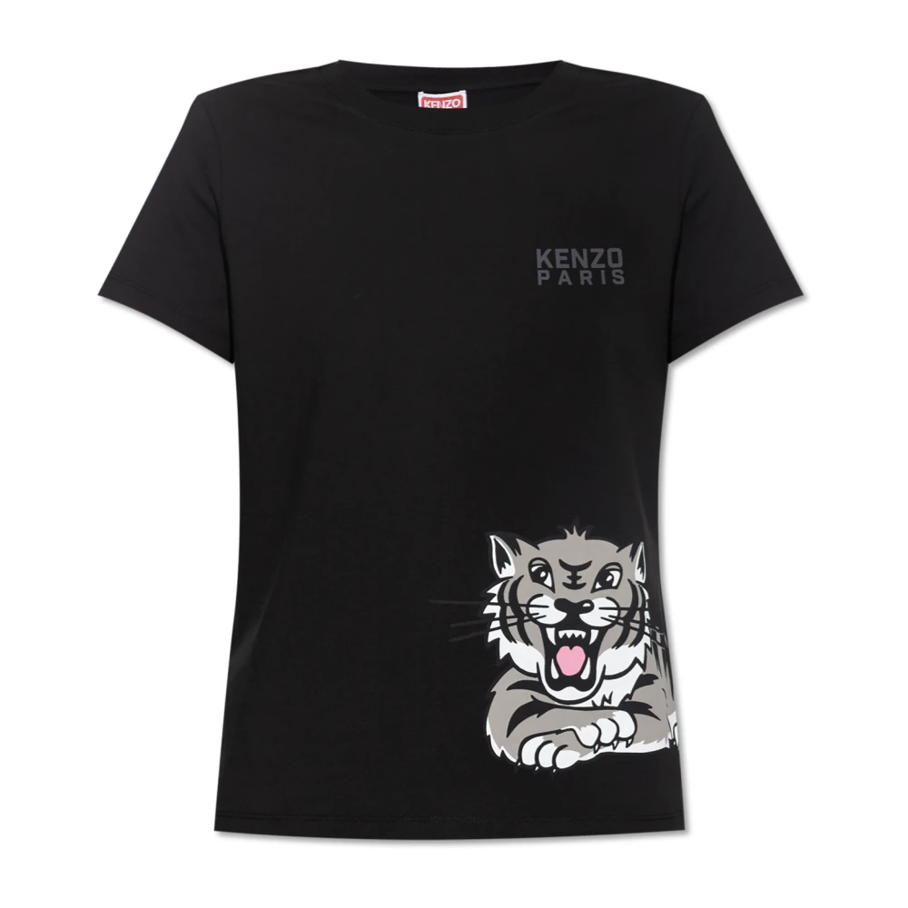 Kenzo Svart T-Shirt Med Logotyp