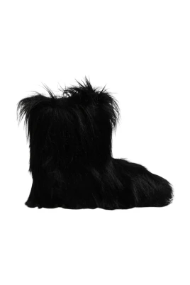 Lyxiga Faux Fur Mid-Calf Stövlar