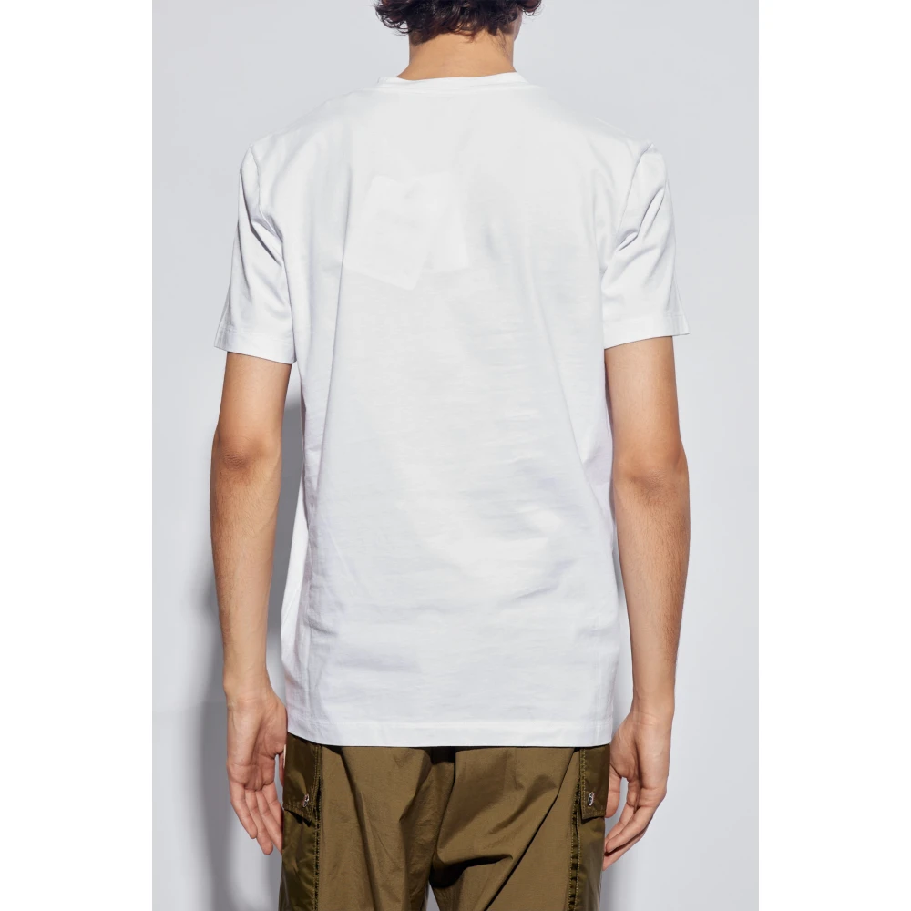 Moncler T-shirt met logo White Heren