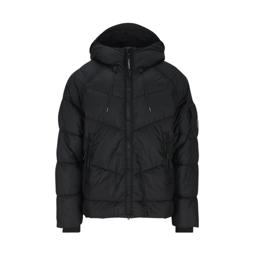 C.p. Company Short Down Jacket - Male - Winter Jackets - Black - L - Jackets