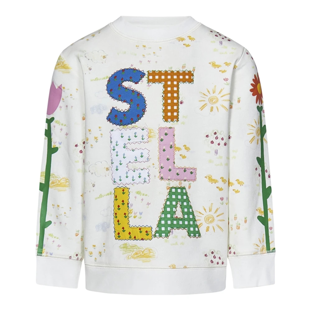 Stella McCartney Grafiskt Tryck Crewneck Tröja Multicolor, Flicka