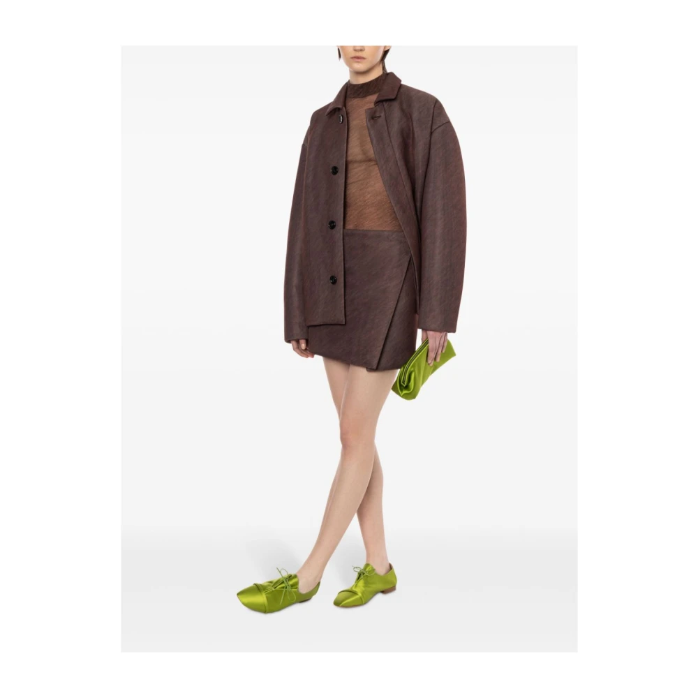 Philosophy di Lorenzo Serafini Bruine Elastische Rok Aw24 Brown Dames