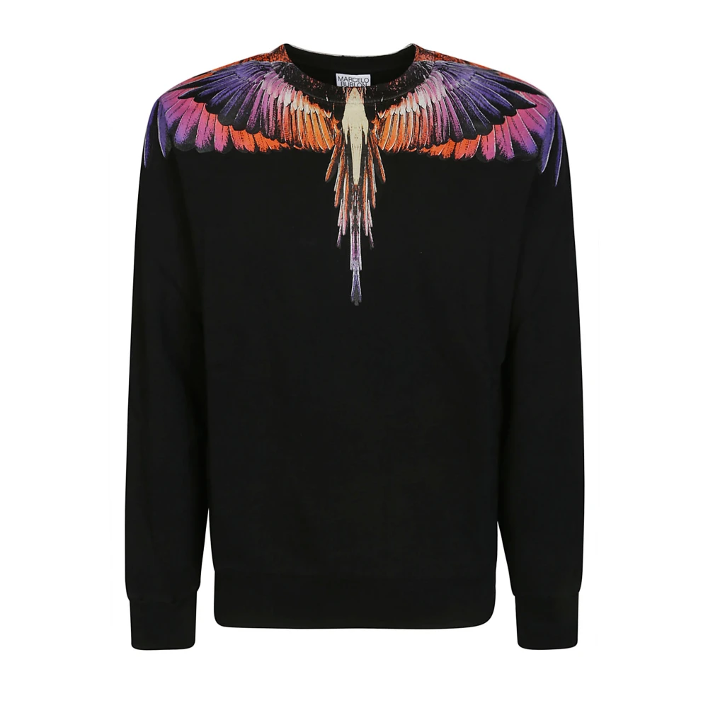Marcelo Burlon Roze Wings Sweatshirt Black Heren