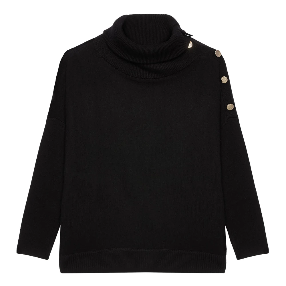 Elena Mirò Stijlvolle Maglia Shirt Black Dames