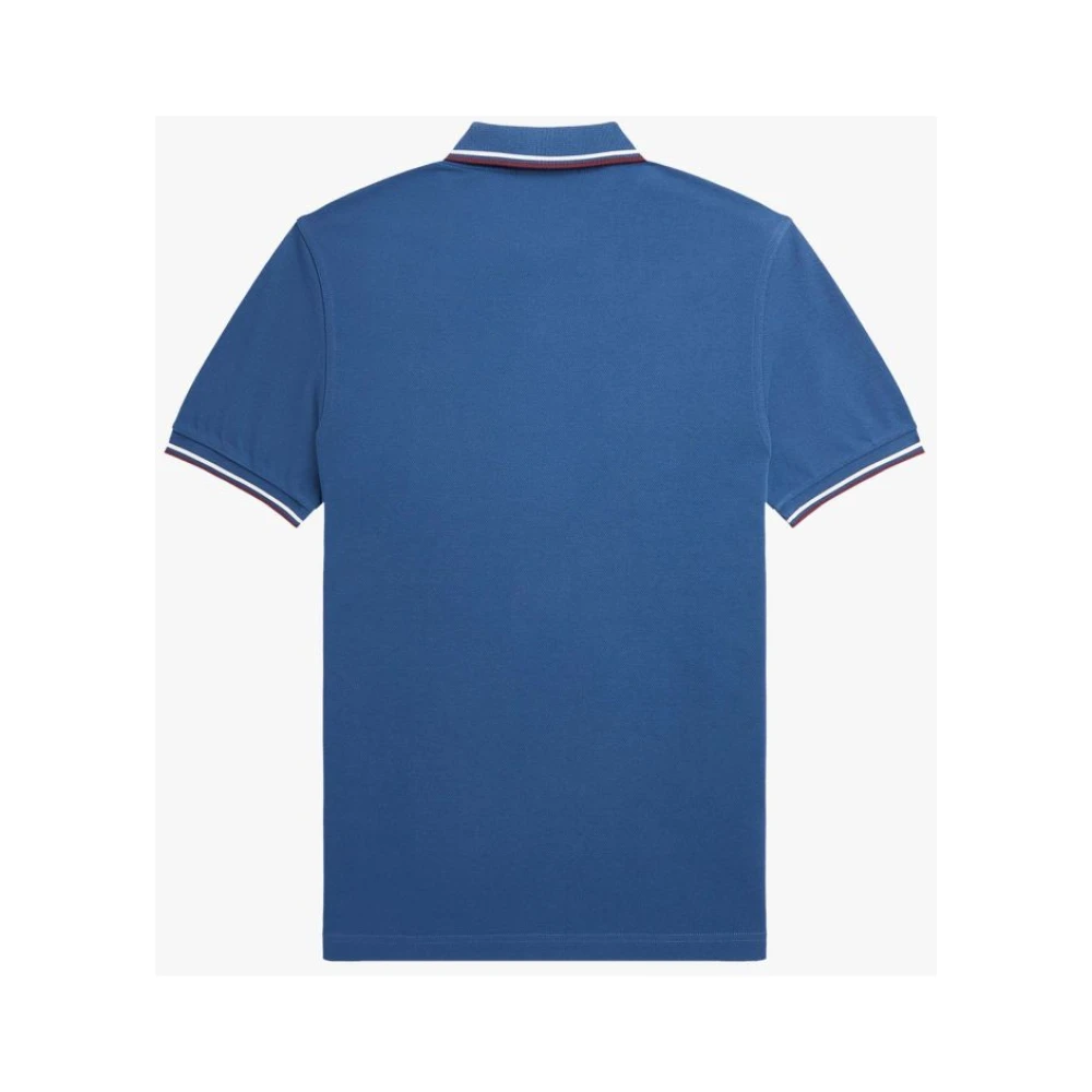Fred Perry Slim Fit Twin Tipped Polo Blue Heren
