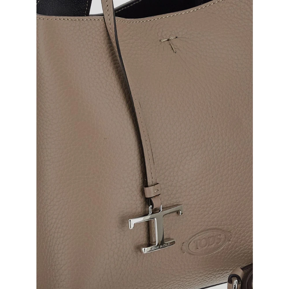TOD'S Leren Mini Tas Gray Dames