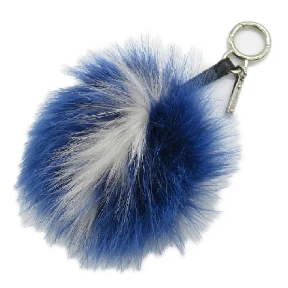 Fendi Vintage Pre-owned Fur key-holders Blue Dames