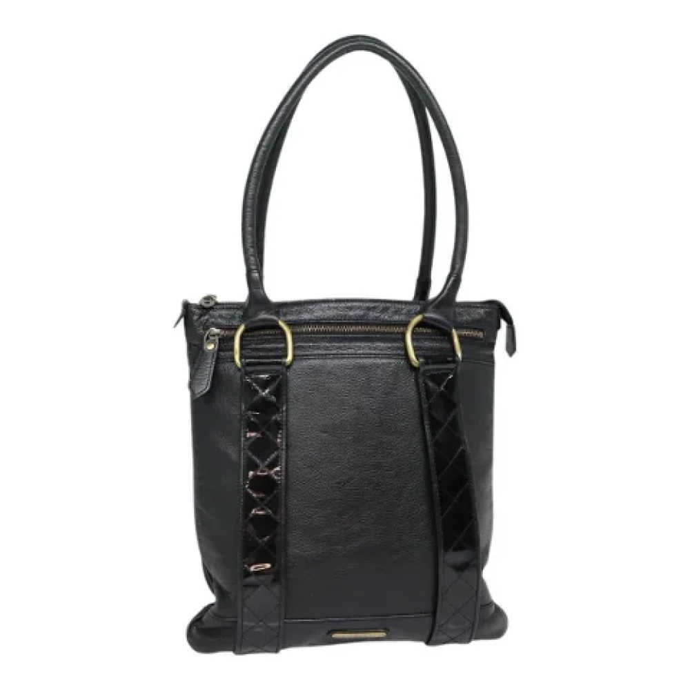 Burberry Vintage Pre-owned Leather shoulder-bags Black Dames