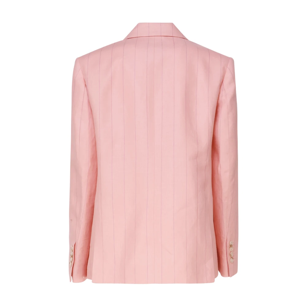 Andamane Roze Linnen Dubbel-Borst Jas Pink Dames