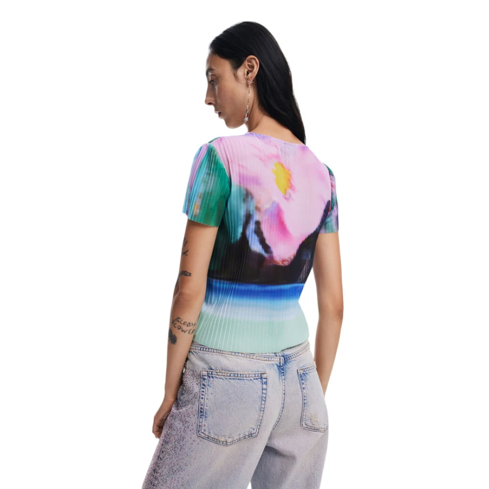Desigual Korte Mouw T-shirt Multicolor Dames