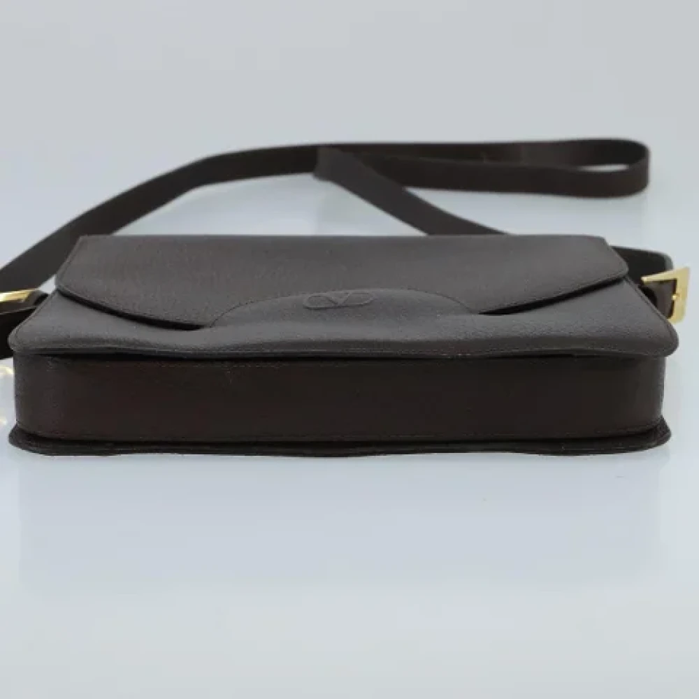 Valentino Vintage Pre-owned Leather shoulder-bags Brown Dames