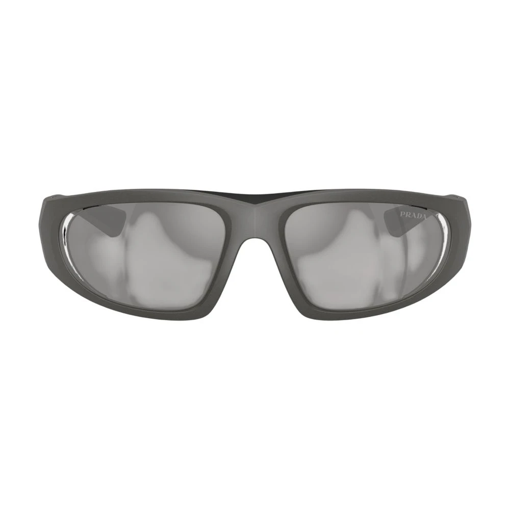 Prada Linea Rossa Grey Ps B03s 16X7w1 Man Sunglasses Injected Geometric Mirror - Image 2