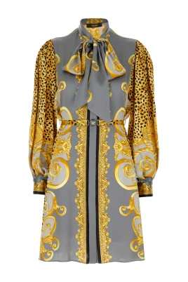 Silk Animal-print Dress
