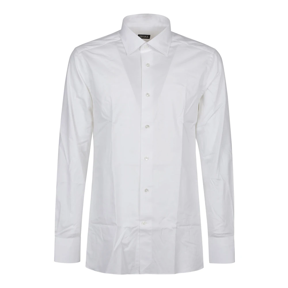 Ermenegildo Zegna Klassisk Långärmad Skjorta White, Herr