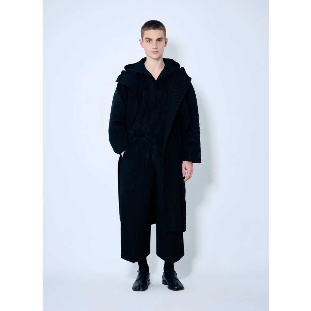 Issey Miyake Geplooide Cropped Broek Black Heren