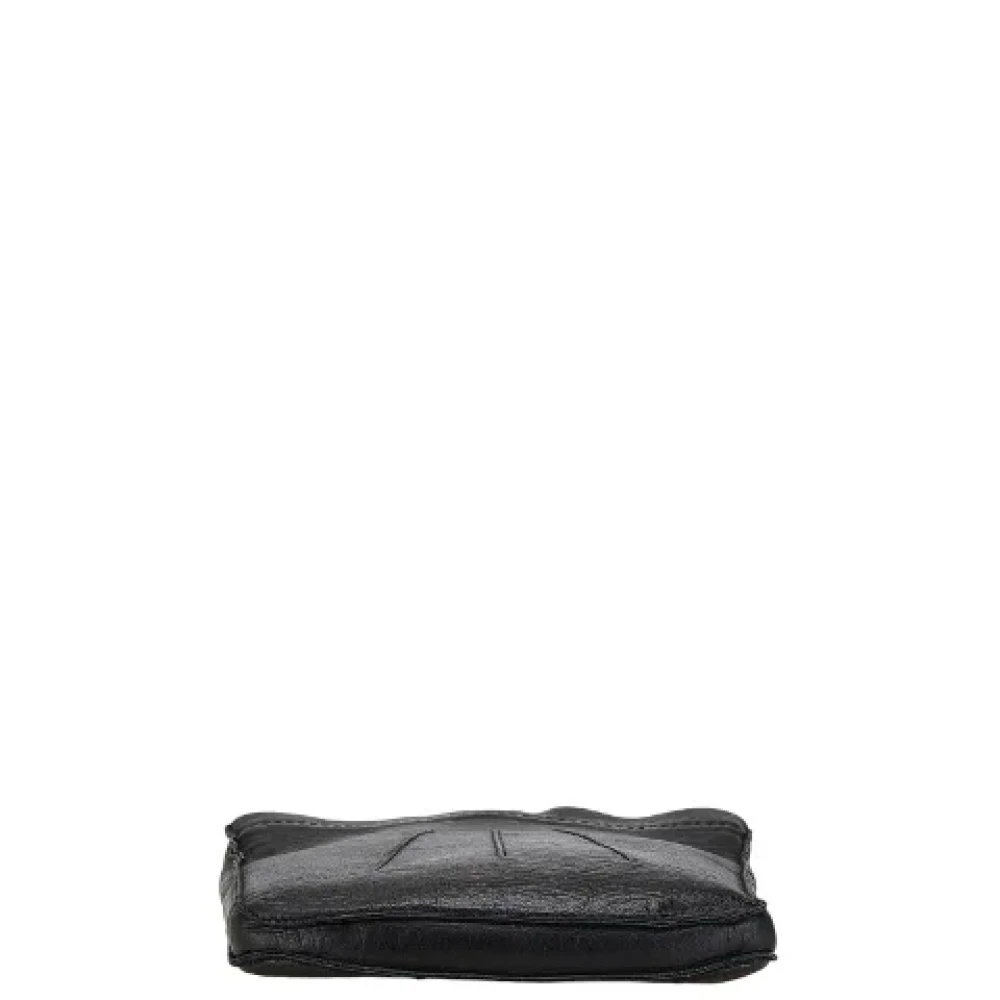 Hermès Vintage Pre-owned Leather crossbody-bags Black Dames