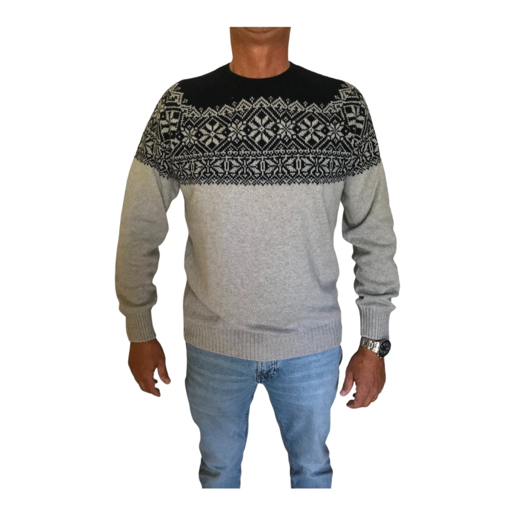 Gran Sasso Noorse Design Sweaters Gray Heren