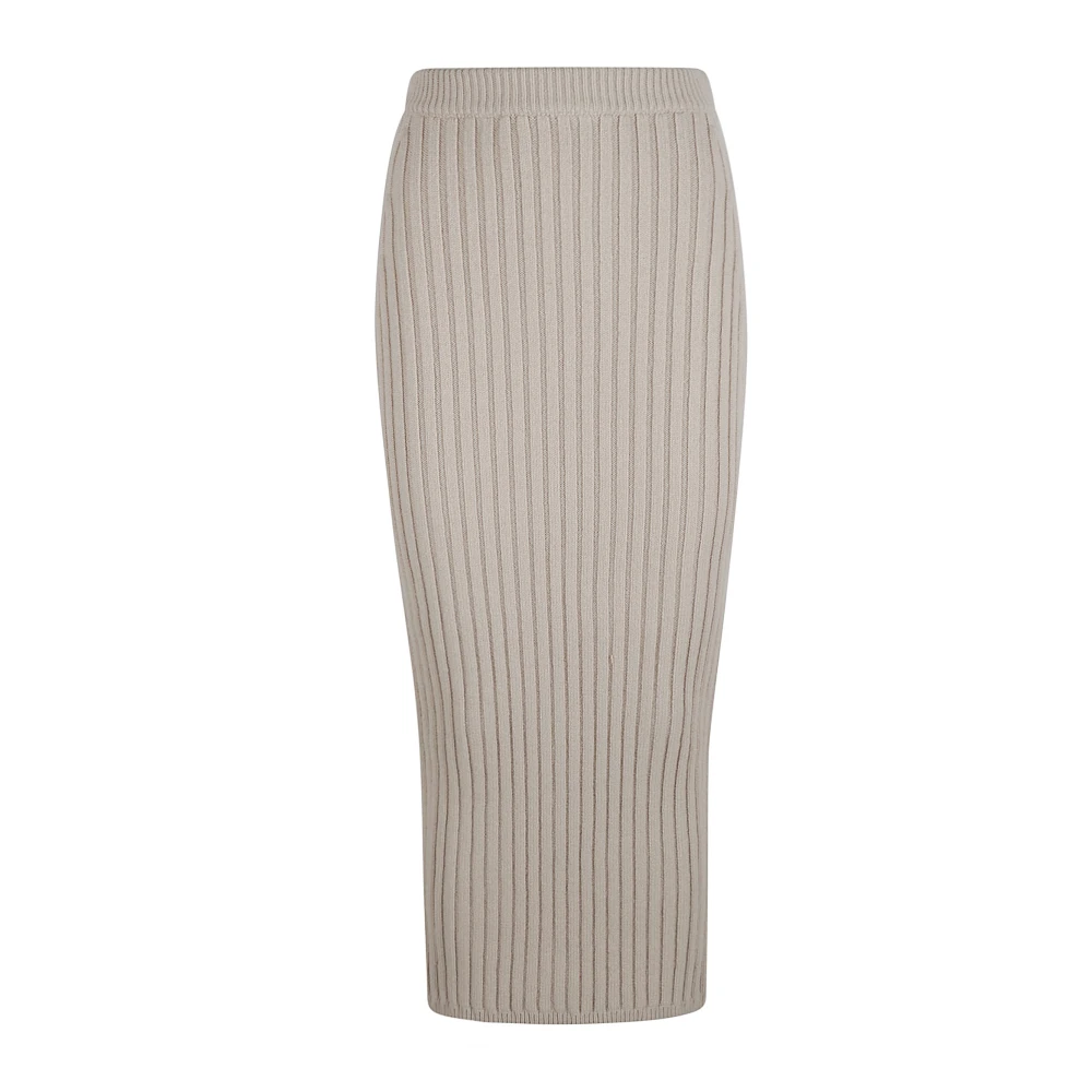 Max Mara Beige Zijden Rok Set Beige Dames