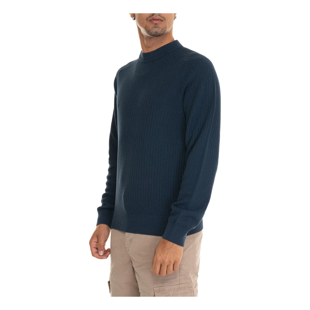 Boss Pullover met ronde hals Blue Heren