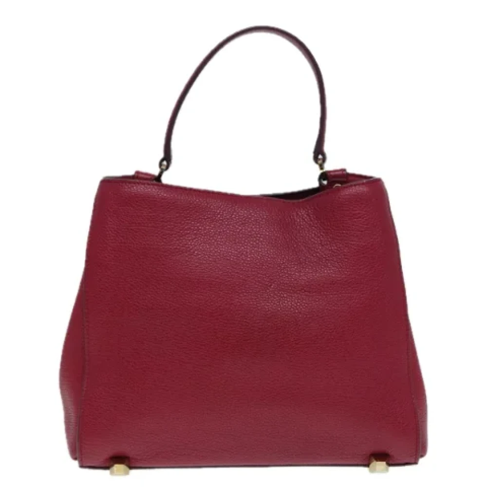 MCM Pre-owned Leather handbags Red Dames