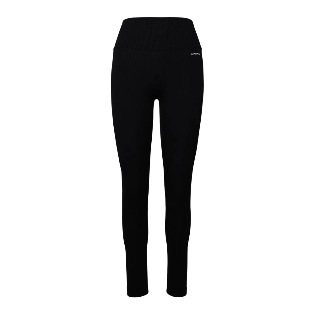 Sporty & Rich Sportieve Logo Elastische Taille Leggings Black Dames