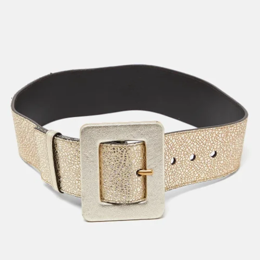 Yves Saint Laurent Vintage Pre-owned Leather belts Yellow Dames