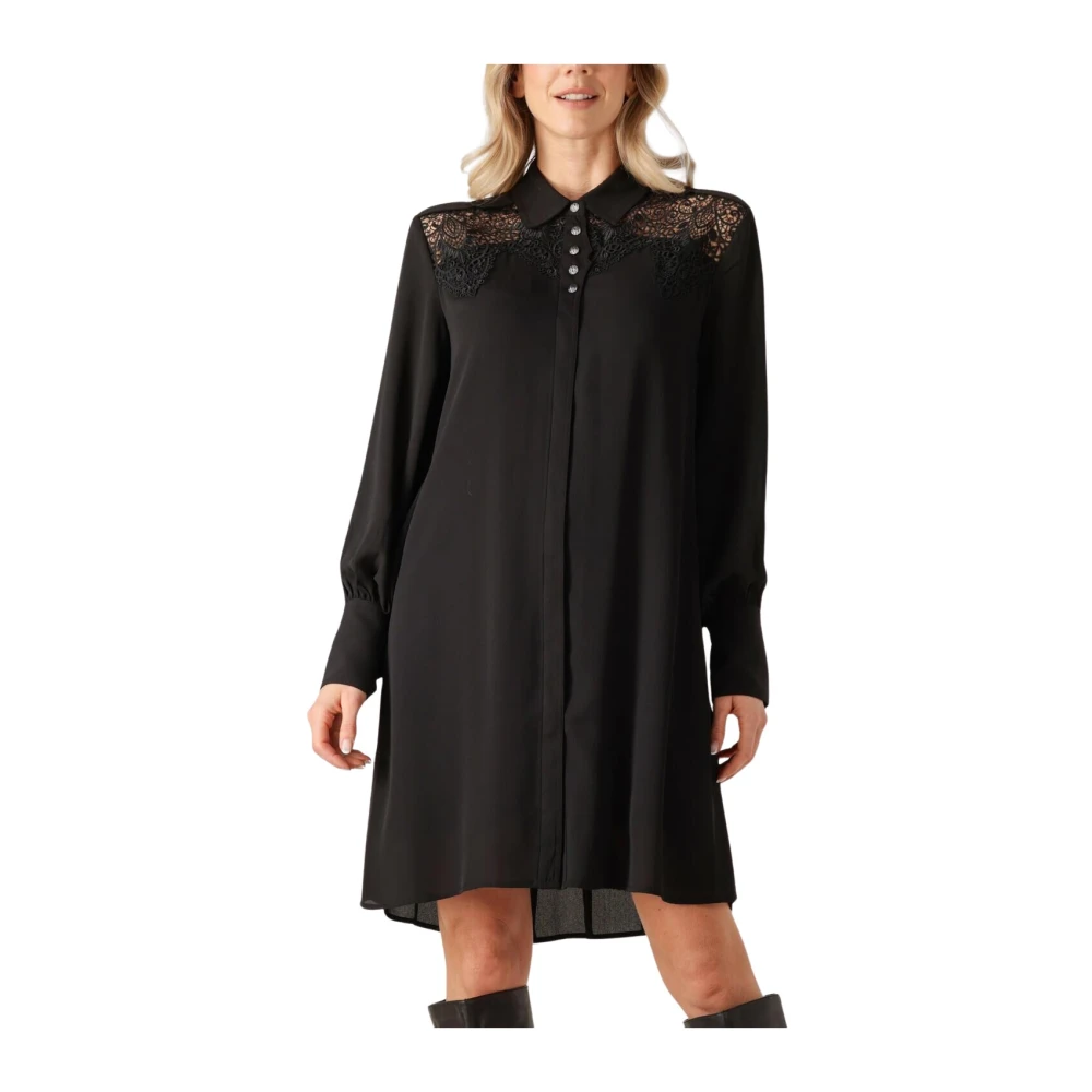 Bruuns Bazaar Elegante Zwarte Mini Jurk Black Dames