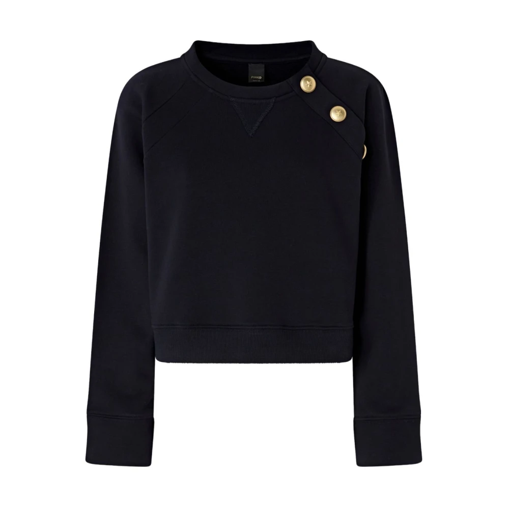 Pinko Women's Blue Margarina Cotton Sweatshirt
