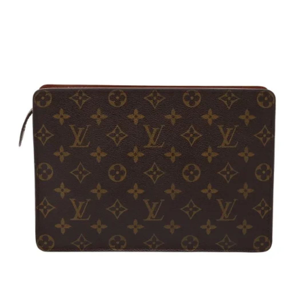 Louis Vuitton Vintage Pre-owned Canvas clutches Brown Dames