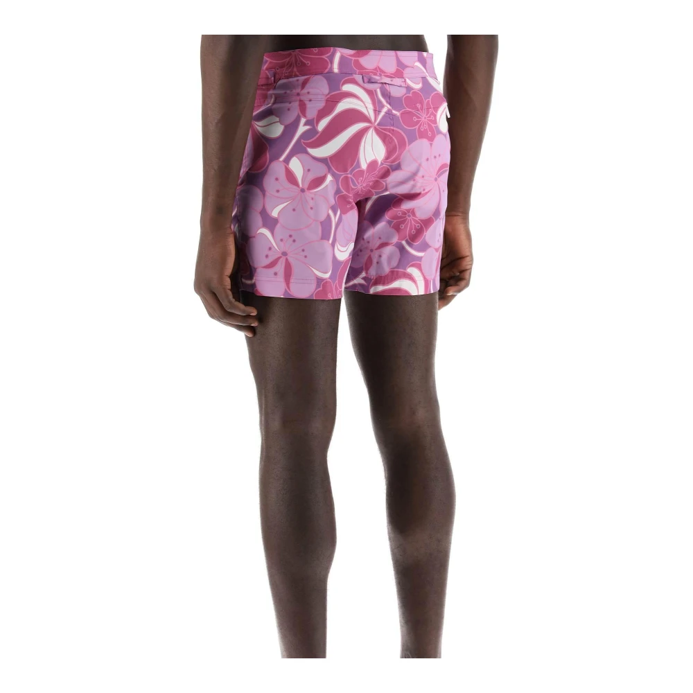 Tom Ford Bloemenprint Bermuda Shorts voor Vrouwen Pink Heren